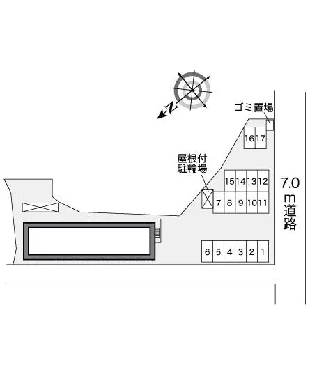 ★手数料０円★米子市両三柳　月極駐車場（LP）